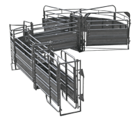SS_11 Solid Sweep w 34' Adj Alley, 90 Degree Turn, Preg Panels, Blocking Gates, 8' Sorting Gate